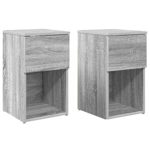 vidaXL Dulap de pat 2 pcs Sonoma gri 29 x 31,5 x 49 cm Lemn prelucrat