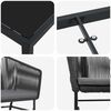 vidaXL Set de masă pentru grădină cu pernă 5 pcs Negru