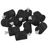vidaXL Buton pentru dulap 12 buc. Negru 18 x 23 mm Fier
