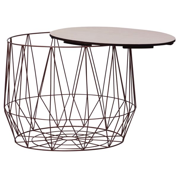 vidaXL Măsuțe de cafea, 2 buc., arămiu