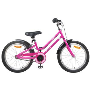vidaXL Bicicletă pentru Copii 22 Inci pentru 7-12 ani Roz Negru