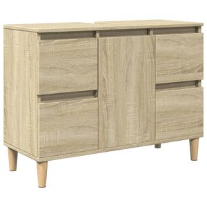 vidaXL Dulap de chiuvetă, stejar sonoma, 80x33x60 cm, lemn prelucrat