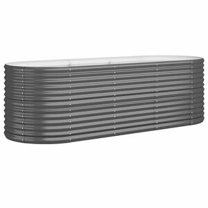 vidaXL Strat &icirc;nălțat grădină 224x80x68 cm oțel galvanizat
