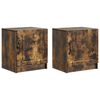 vidaXL Dulap de noapte 2 buc. Stejar fumuriu 43 x 34,5 x 47 cm