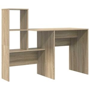 vidaXL Birou Stejar Sonoma Lemn prelucrat 131,5 x 50 x 106,5 cm