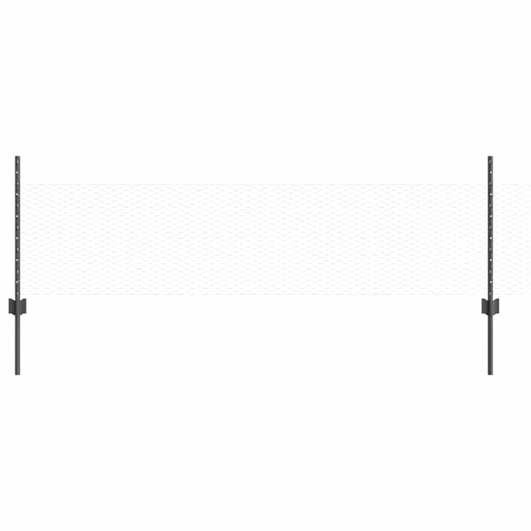 vidaXL Gard cu St&acirc;lp Gri 0,5 x 10 m Oțel și PVC