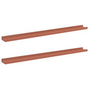 vidaXL Raft de perete 2 buc. Roșu 100 x 9 x 3 cm Lemn prelucrat