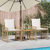 vidaXL Set de Mobilier pentru Exterior 3 pcs Alb Natural și Crem
