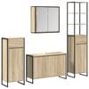vidaXL Set de mobilier pentru baie 4 buc. Stejar Sonoma Lemn prelucrat
