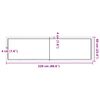 vidaXL Poliță de perete, 220x60x(2-6)cm, lemn masiv de stejar netratat