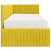 vidaXL Cadru de pat colțar cu saltea cu headboard 2 pcs Galben Catifea