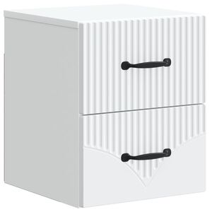 vidaXL Dulap de noapte suspendat Alb 34,5 x 33 x 40 cm Lemn prelucrat