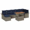 vidaXL Set de canapele pentru grădină 8 buc. Gri Rattan poli