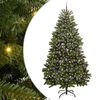 vidaXL Brad de Crăciun artificial 240 cm 300 LED-uri Alb cald Verde