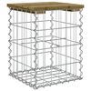 vidaXL Bancă grădină, design gabion, 33x31x42 cm, lemn pin impregnat