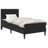 vidaXL Cadru de pat cu saltea cu headboard Negru 90 x 190 cm Catifea