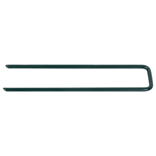 vidaXL Cuie pentru iarbă artificială, 100 buc., fier, &icirc;n formă de U