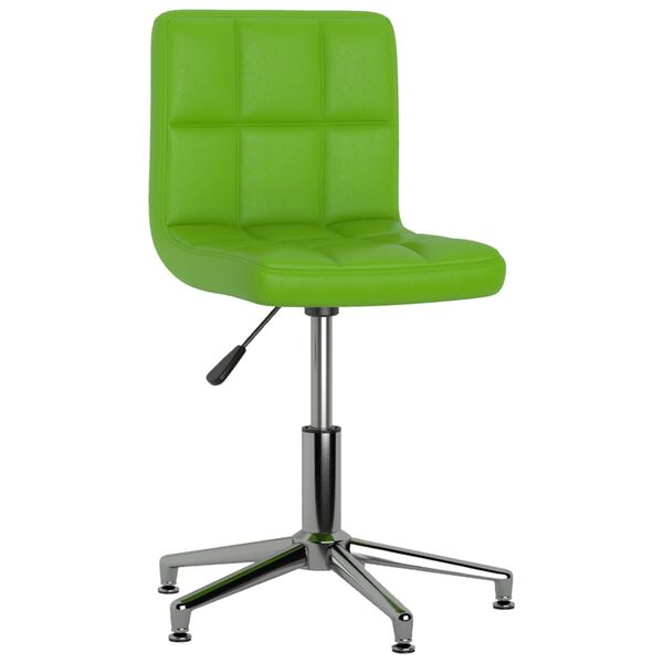 vidaXL Scaune de sufragerie pivotante 4 buc. piele artificială verde