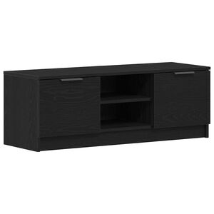 vidaXL Cabinet TV 102 x 32 x 35.5 cm Stejar Negru Lemn prelucrat