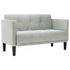 vidaXL Canapea loveseat, gri deschis, 111 cm, catifea