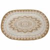 vidaXL Covoare de zonă Floral Natural cu imprimeu alb 122 x 183 cm