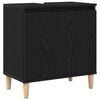 vidaXL Dulap pentru Chiuveta de Baie Stejar Negru 58 x 33 x 60 cm