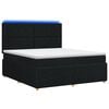 vidaXL Pat cu arcuri LED și saltea Negru 180 x 200 cm Țesătură
