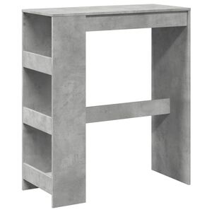 vidaXL Masă de bar cu rafturi gri beton 90x40x103,5 cm lemn prelucrat