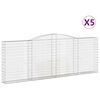 vidaXL Coșuri gabion arcuite 5 buc, 400x30x140/160 cm, fier galvanizat