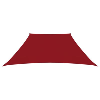 vidaXL Parasolar, roșu, 2/4x3 m, țesătură oxford, trapez