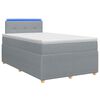 vidaXL Pat boxspring cu saltea Gri deschis 120 x 200 cm Țesătură