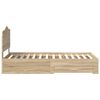 vidaXL Cadru de pat cu sertar Stejar Sonoma 75 x 190 cm Lemn compozit
