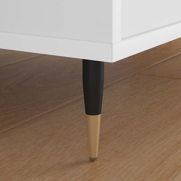 vidaXL Picioare de mobilă 12 pcs Negru și Aur &Oslash; 40 x 98 mm Fier