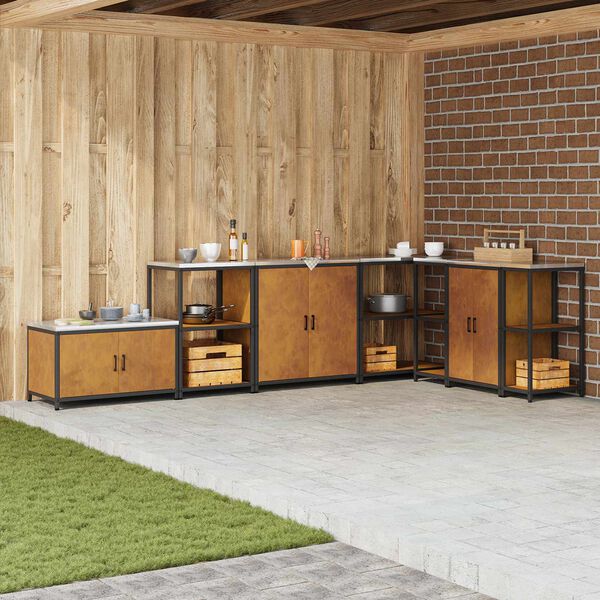 vidaXL Depozitare pentru bucătărie Ruginit 60 x 50 x 92 cm Oțel