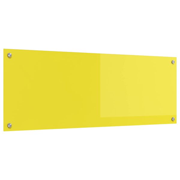 vidaXL Spate de bucătărie Galben 110 x 40 x 0,6 cm sticlă securizată