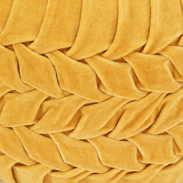 vidaXL Fotoliu puf, galben, 40 x 30 cm, catifea de bumbac, romburi