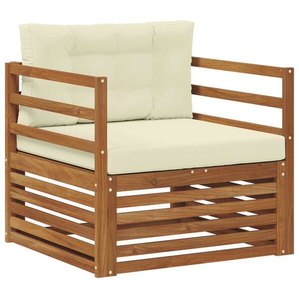 vidaXL Set de canapele de exterior Lemn de acacia solid și poliester