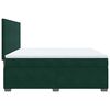 vidaXL Pat box spring cu saltea, verde &icirc;nchis, 180x200 cm, catifea