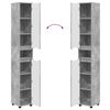 vidaXL Set de mobilier pentru baie 4 pcs Gri din beton Lemn compozit