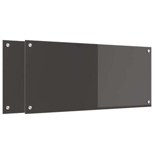 vidaXL Spate de bucătărie 2 pcs Gri închis 90 x 40 cm