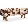 vidaXL Bancă, piele naturală de vacă, model în romburi