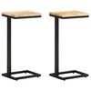 vidaXL Mese laterale, 2 buc. 31,5x24,5x64,5 cm lemn de mango nefinisat