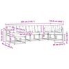 vidaXL Set de canapele de exterior cu pernă 7 pcs Natural și Bej