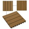 vidaXL Plăci pentru Deck 11 pcs Lemn de tec 30 x 30 cm Lemn compozit