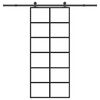 vidaXL Ușă glisantă cu set feronerie, 90x205 cm, sticlă ESG/aluminiu