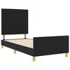 vidaXL Cadru de pat cu headboard Negru 80 x 200 cm țesătură