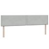 vidaXL Pat continental cu saltea, gri deschis, 180x210 cm, catifea