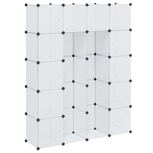 vidaXL Dulap modular cu 14 compartimente alb 37 x 146 x 180,5 cm