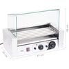 vidaXL Aparat hot-dog 5 role cu capac din sticlă 1000 W