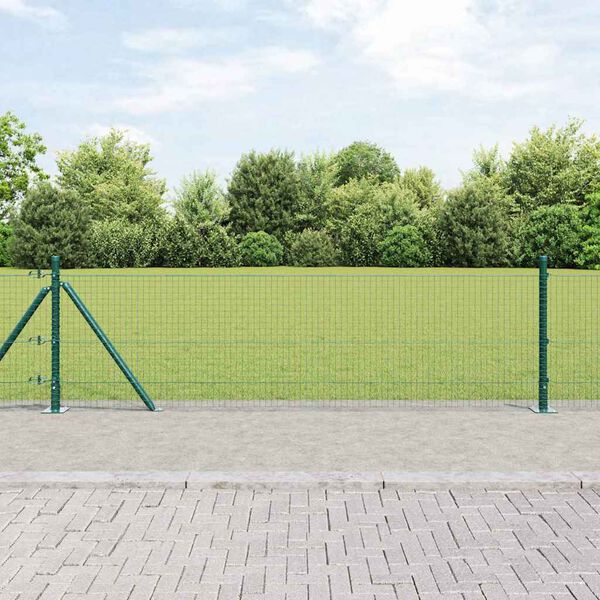 vidaXL St&acirc;lp de gard. Verde 50 x 0,6 m (plasă de 25 x 25 mm)